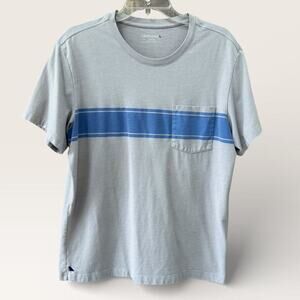 Untuckit Mens Stripe Pocket Tee T-Shirt Mens Large Casual Cotton Blend Preppy